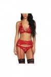 sous-Vetements Femme Dentelle Ensemble Soutien Gorge et String Sexy Vêtements De Nuit Erotique Lingerie Sexy Ensemble 2 Pièce