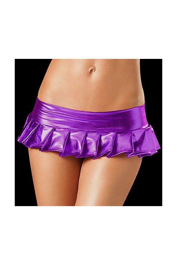 Lingerie Buses Ouvertes Métallique Mini Fonction-Clubwear Sous-vêtements Sexy Pyjama Femmes Jupe Lingerie Rouge Dentelle, lil