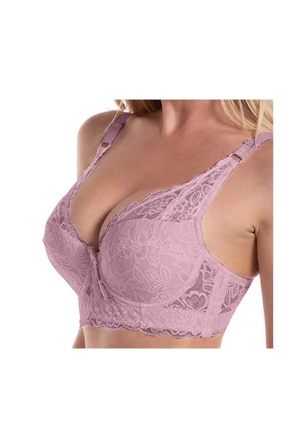 Femmes Sexy Dentelle rassemblée Soutien-Gorge Sangles réglables Coupe du Sein sous-vêtements Legging Cuir Couleur