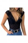 Générique Body Sexy, Femmes Casual Slim Solid Lace V-Neck Femme Sexy Erotic Lingerie Tank Top Redresse Sein Nu Lingerie Demme
