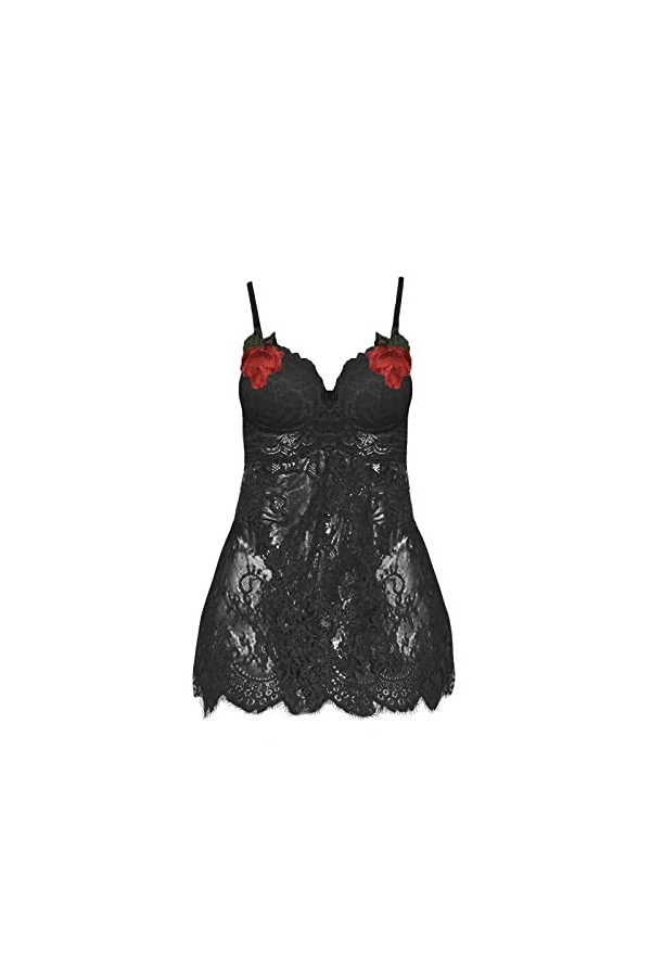 Lingerie Femme Sexy Ensemble Homme Sexy Hot y29k Creuse brodé Pyjama sans Dos Dentelle Nuit de Nuit Maillage croisé Lingerie 