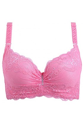 liaddkv Soutien-gorge de rassemblement pour femme avec anneau en acier, Rouge pastèque, XL