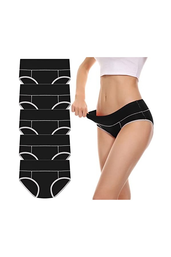 Générique Culotte Femme Sexy Briefs Élégant Et Chic Leakproof Pantalons Triangle Étanches Culotte De Bikini Respirant Hipster