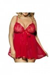 Lingerie Femme Sexy Ensemble Homme Sexy Hot y20.k Pyjama Sexy en Dentelle pour Femme Body Ouvert Sexy Hot Red, XXXXXL 
