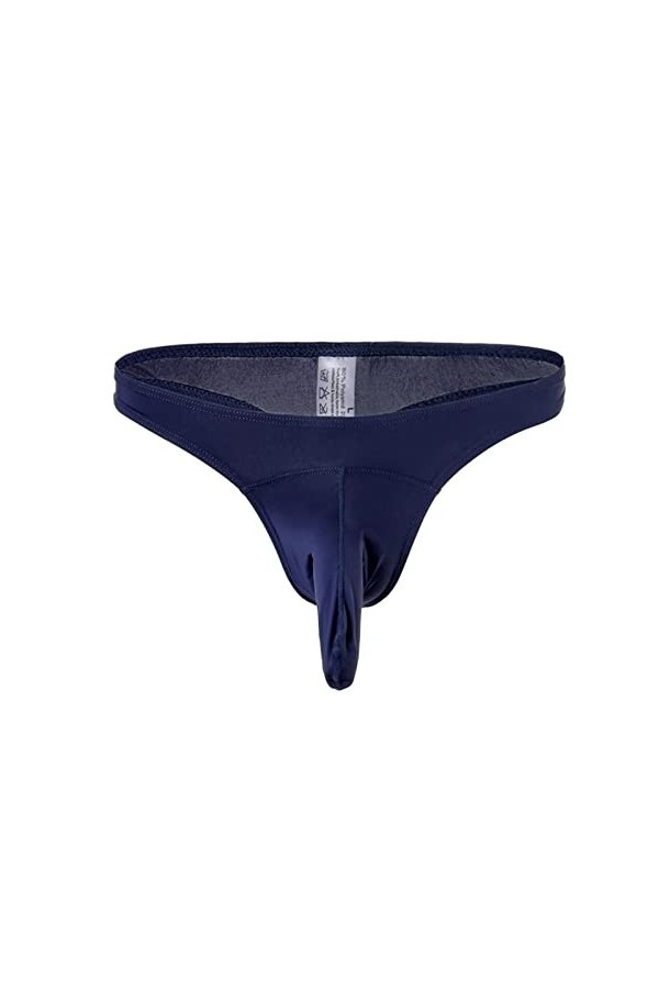 Boxer Homme Maillot de Bain Sexy Briefs Thong Sous-vêtements pour hommes glace soie éléphant tronc pantalon U renflement sac 
