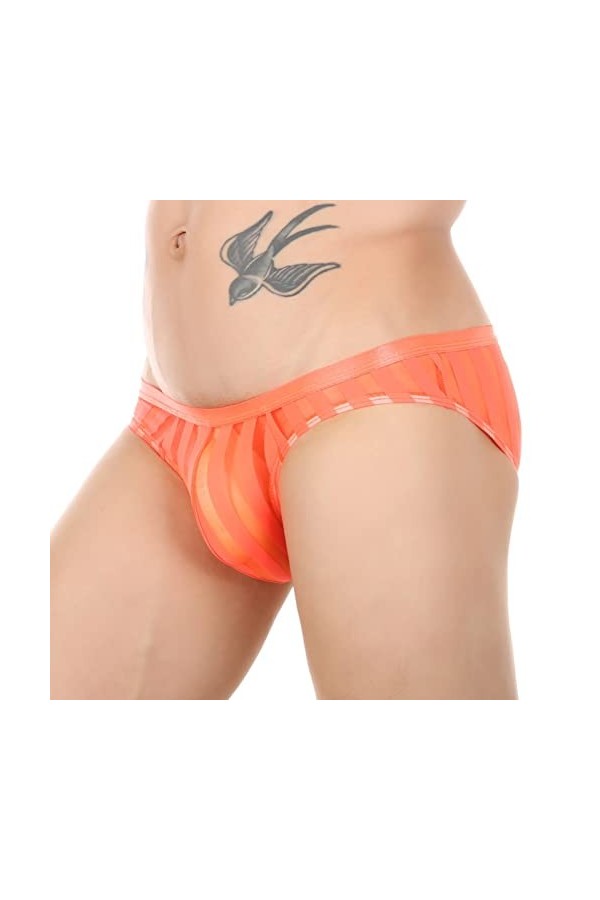 Générique Boxer Homme Maillot de Bain Sexy Briefs Thong Slips pour Hommes Sexy Interstrip Culotte Respirante Slip rayé en Mai