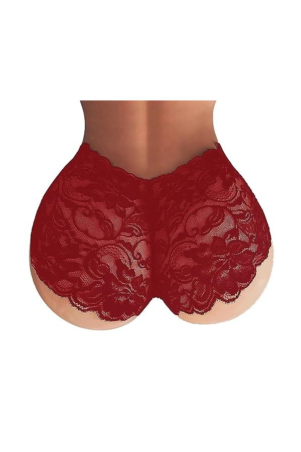 Sexy Culottes Dentelles pour Femme Culottes Crochet Érotique Culotte Sexy Classique Slip Hipster Confortable Culotte Sexy Cre