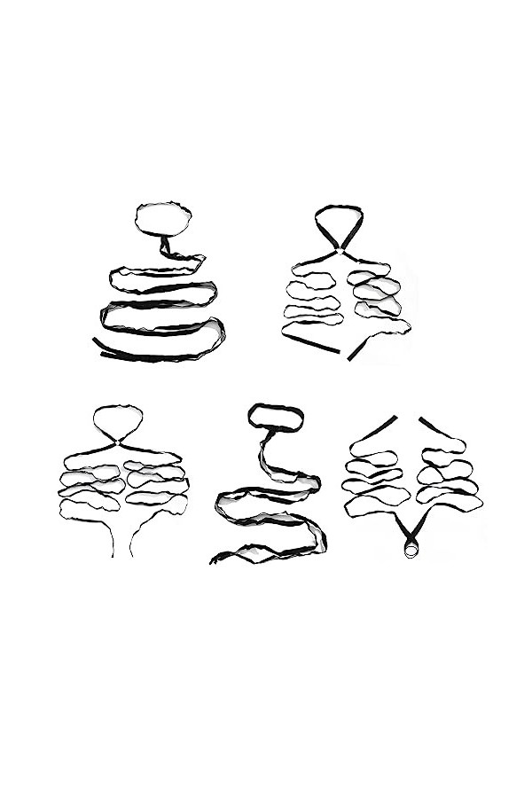 oueyfer Wrap de bras pour femme - Porte-jarretelles - Punk - DIY Halloween - Bretelles croisées - Pour festival de musique