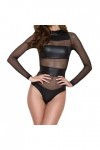 ADMAY 2023 New y*2*k Style Lingerie Sous-vêtements Clubwear cuir sexy lingerie sexy Splice Bodysuit femmes Jumpsuit Lingerie 