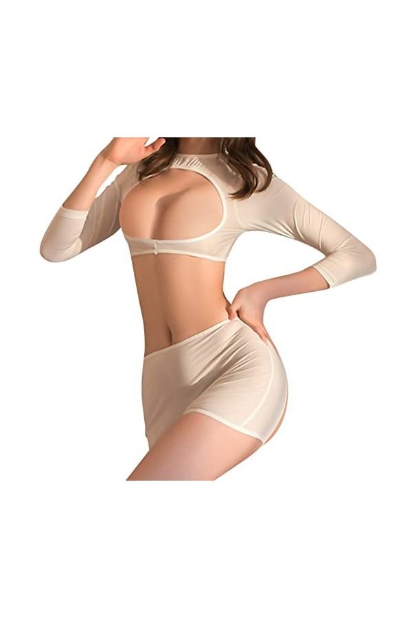 2023 New y*2k Style Lingerie sous-vêtements Amusants pour Femmes en Dentelle Sexy évider Ouverture Chaude Voir à Travers len
