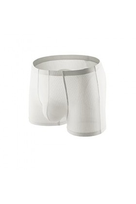 WhOpro Lingerie Laque Rouge Homme Sous-Vêtements Sexy Boxer Respirant en Maille Sexy Lingerie Ensemble Jarretelles Entrejambe