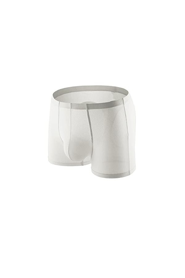 WhOpro Lingerie Laque Rouge Homme Sous-Vêtements Sexy Boxer Respirant en Maille Sexy Lingerie Ensemble Jarretelles Entrejambe