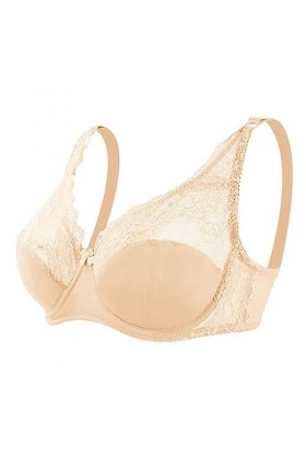 Soutien-gorge réglable pour femme - Grande taille - Dentelle - Anneau en acier - Soutien-gorge fin - Tenue dété - Soutien-go