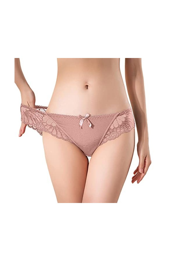 Femme Culotte Dentelle Sexy String pour Femme Paquet Slip Femme Culotte Classique Slip Élégant Culotte en Dentelle Chic Hot É