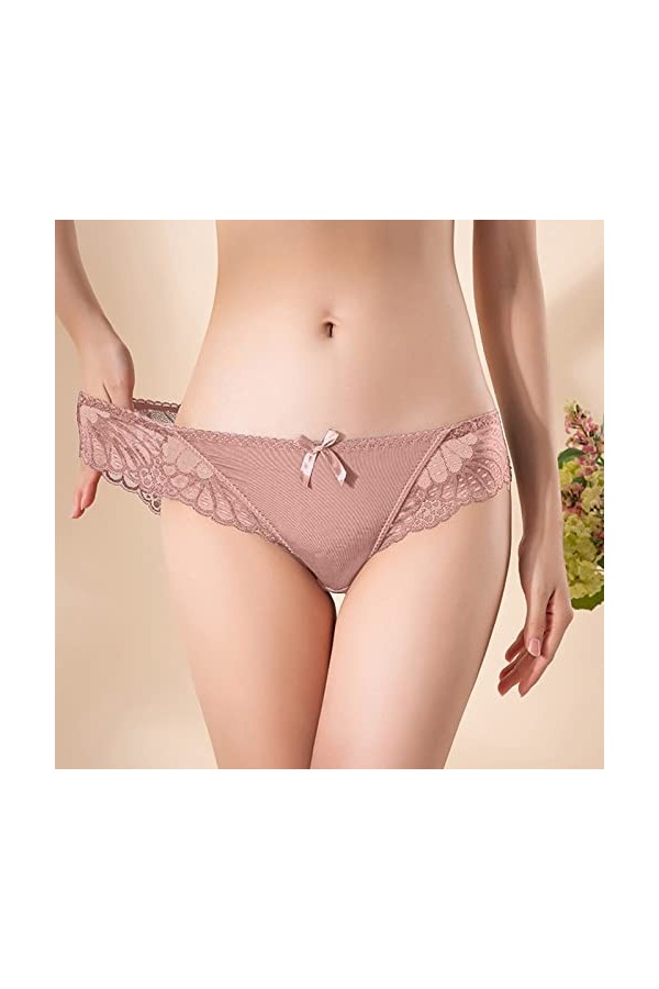 Femme Culotte Dentelle Sexy String pour Femme Paquet Slip Femme Culotte Classique Slip Élégant Culotte en Dentelle Chic Hot É
