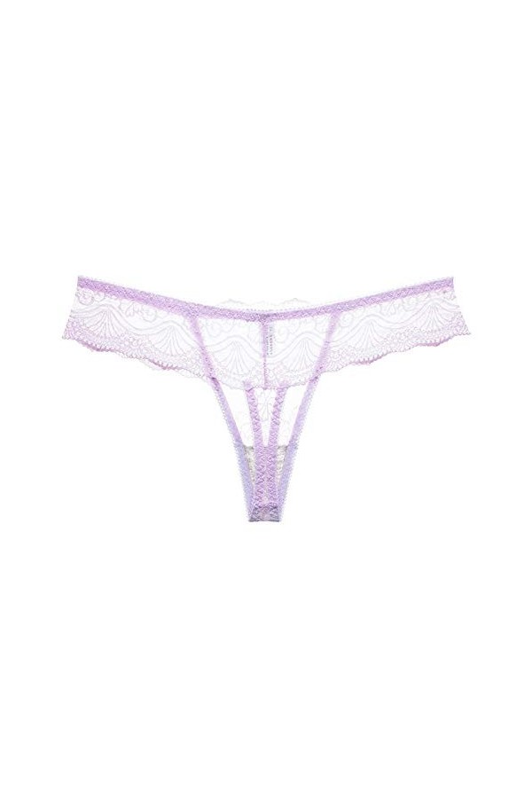 UOWEG String Sexy en Dentelle Transparente Creuse Taille Basse sans Couture pour Femme M-XL Lingerie Poupée Gonflable Purple
