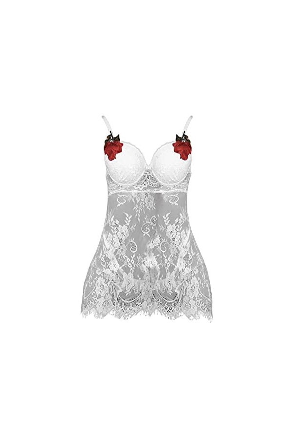 Lingerie Femme Sexy Ensemble Homme Sexy Hot y29k Creuse brodé Pyjama sans Dos Dentelle Nuit de Nuit Maillage croisé Lingerie 