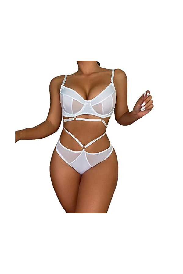 Lingerie Sexy Femme Coquine Hot Ouverte See Through Nuit Body Sensuelle Col en V Profond Erothique Ensemble Sexy Hot Clubwear