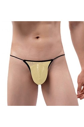 Générique Boxer Homme Maillot de Bain Sexy Briefs Thong Hommes Sexy Solide Couleur Respirant Taille Basse Tricoté Dentelle St
