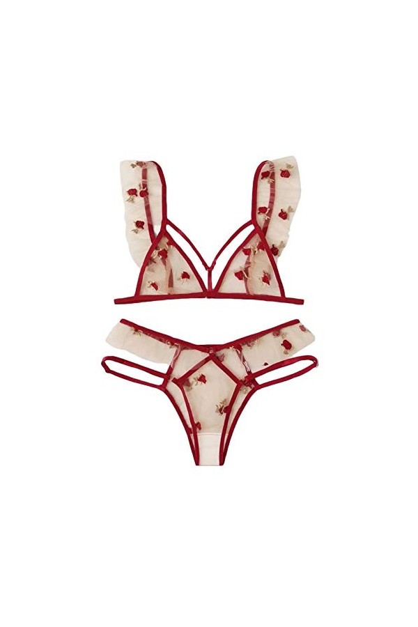 Ensemble de Lingerie Sexy en Dentelle Corset Sexy Femme Érotique Costumes Sexy Femme Push Up Sein Chic Culottes Shorties et S