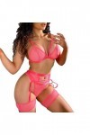 Ensemble de Lingerie Sexy en Dentelle Cou Suspendu Womens Sexy Lingerie Commerce Extérieur Multicolore Sexy Pyjamas Transpare