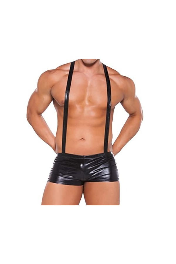 Lingerie Femme Sexy Ensemble Homme Sexy Hot y20.k Pantalon en Cuir à Bretelles en Cuir pour Hommes Sexy Boxer Shorts Long Jum