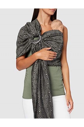 Little Frog 5902 Anneau Jacquard en lin Noir Taille M 260 g