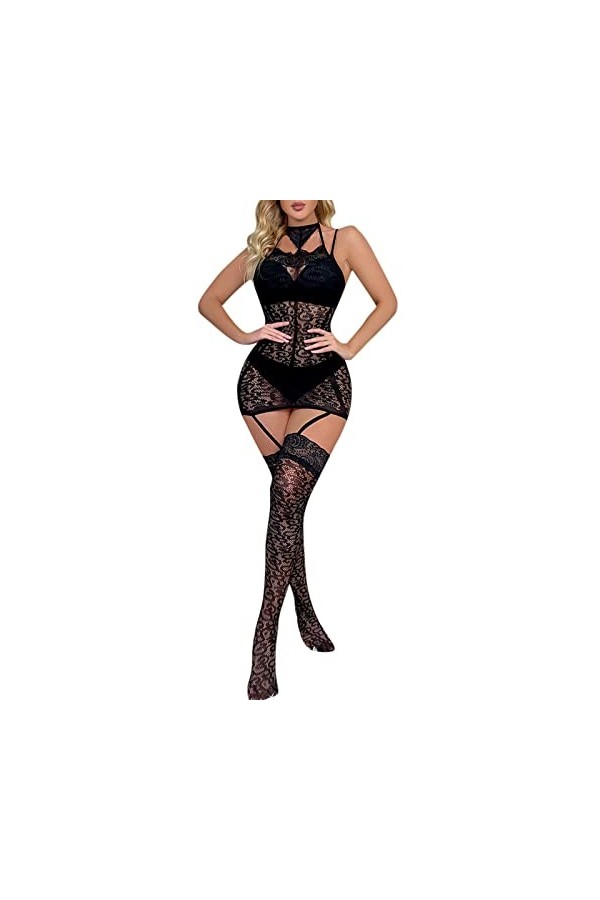 2023 New y27k Style Lingerie Femmes résille Haut Ensemble de Lingerie Deux pièces Maille Transparente évider sous-vêtements S