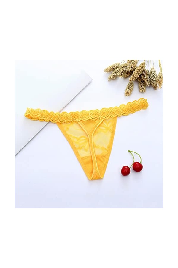 String Femme Sexy Chic Dentelle Hot Ouvert Shorties et Strings Ultra Minces Culotte Sculptante Femmes Dentelle String Culotte