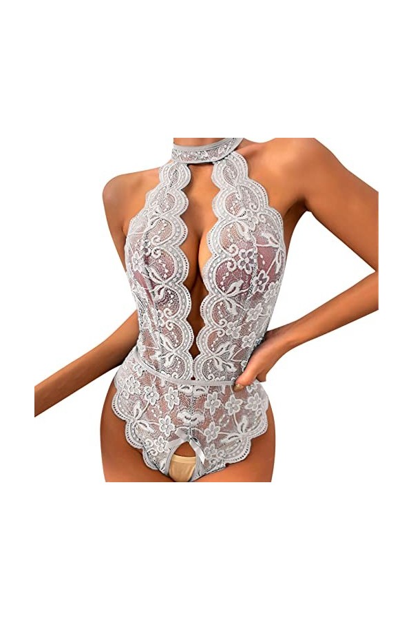 Lingerie sexy pour femme - Body sexy - Nuisette sexy - Dentelle rouge - Sous-vêtements érotiques - Pyjama érotique - Costume 