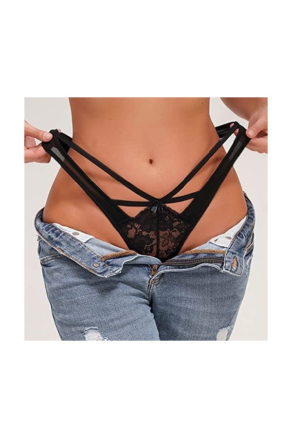 Dasongff String Ficelle pour Femme Hot Sexy Culotte sans Couture Femme Invisible G-String Ficelle Esthétique String Borat Sen