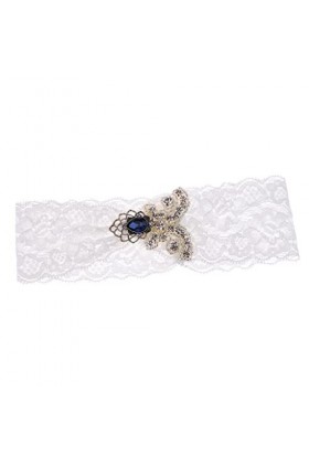 Jarretière en dentelle et cristal pour enterrement de vie de jeune fille