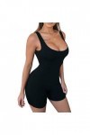 LUFENG Combinaison Sexy sans Manches pour Femme - Noir - Taille S