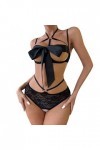 liaddkv Lenceria Extreme Sexy Lingerie New Luxury Sexs Noir Femme Sexy Jarretière Lingerie Sex Soutien-gorge et Culotte Ensem