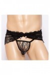 Générique String Homme Sexy Hot Dentelle Slips Boxer Mens Lace Sexy Lingerie Lace Mens Goût sous-Vêtements Costume Deux Pièce