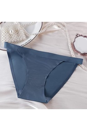 Shorts pour Femme Couleur Unie Culottes Taille Haute Pantalons Triangle Stretch Slips en Pur Coton et Soie Tangas Chic Culott