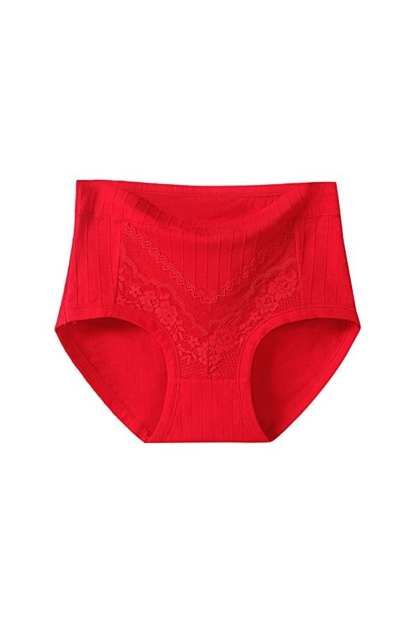 Slips Femme Taille Haute String en Pur Coton et Soie Culottes Elasticité Pantalons Triangle Stretch Soiree de Absorbante Mens