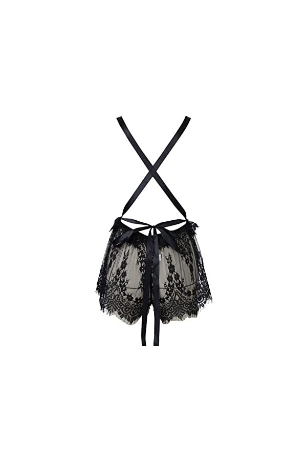 ADMAY 2023 New y/2k Style Lingerie Lingerie Sexy Femme Dentelle Noire Chemise de Nuit Sexy Entier Black, S 