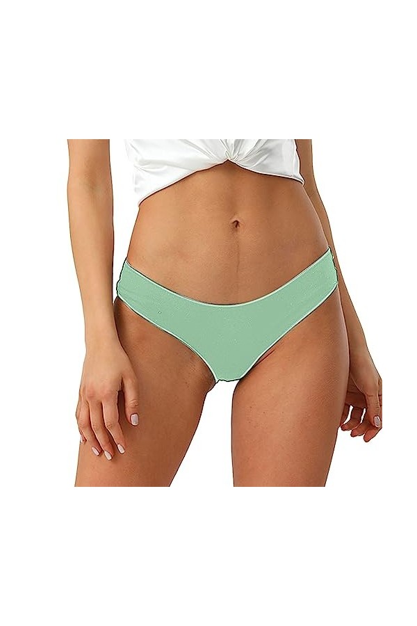 String en Pur Coton et Soie Femme 2023 Nouveau Stretch Pantalons Triangle de Absorbante Menstruelle Slips Couleur Unie Culott