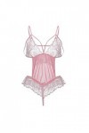 UOWEG Sexy Mesh Dentelle Femmes Sheer Backless Bodysuit Teddy Jumpsuit Lingerie Sexy Dentelle Lingerie Pink, XL 