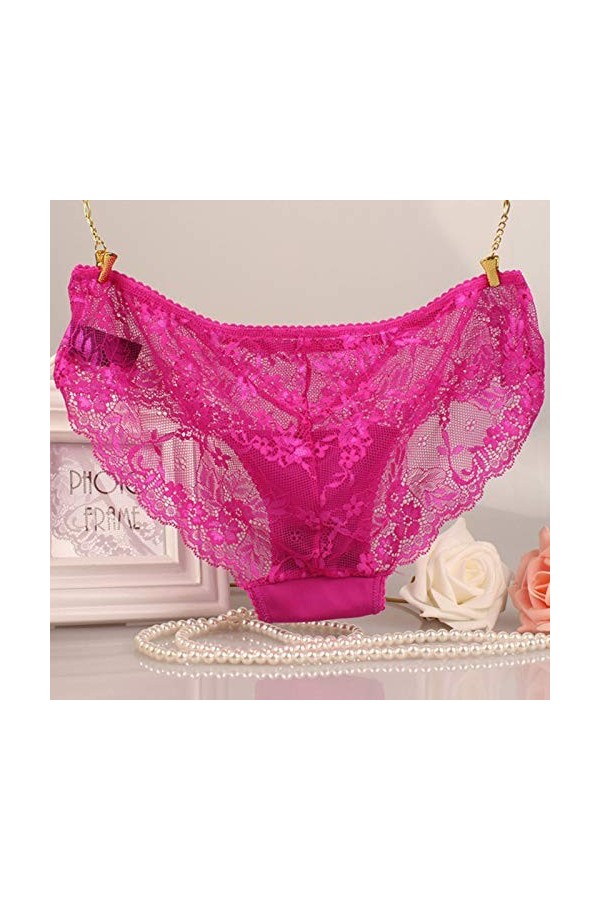 UOWEG Femmes Sexy Dentelle See-Through Respirant Mode Culotte Mémoires Lingerie sous-Vêtements Lingeries pour Femmes Hot Pin