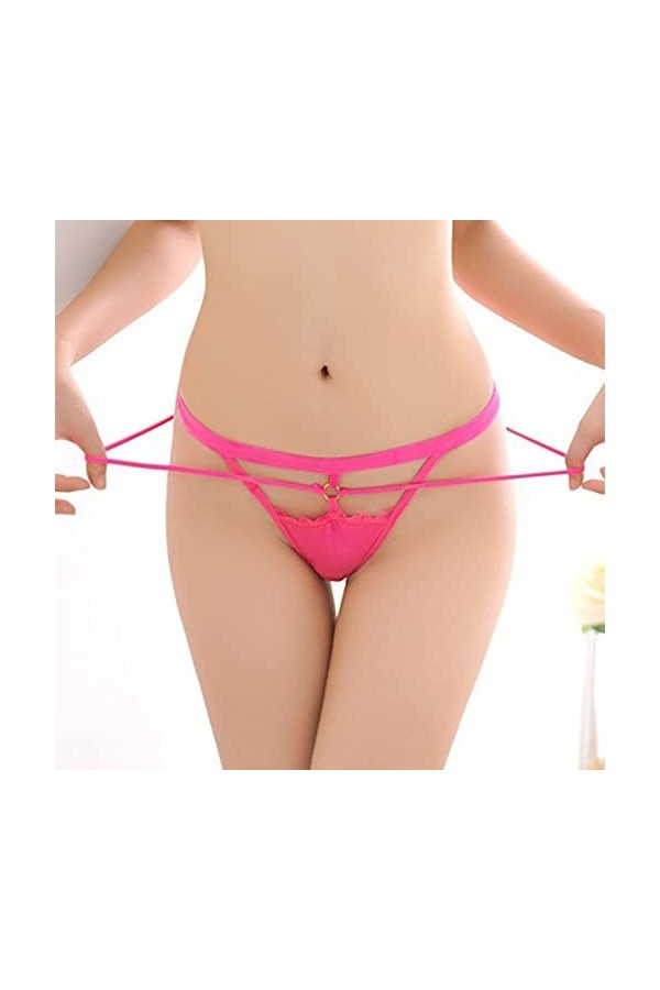 UOWEG Faible Ceinture de Ruban Dentelle séduisante Thong Femmes Transparentes Sexy sous-vêtements complets Ensemble Lingerie 