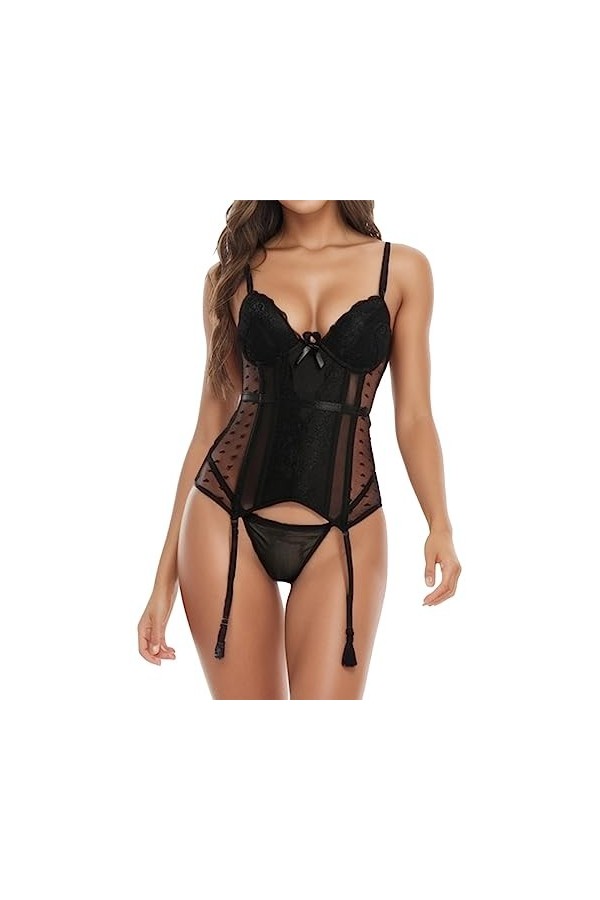 Lingerie Femme Sexy Ensemble Homme Sexy Hot y26k sous-vêtements Amusants pour Femmes en Dentelle Sexy See Through Corset Lift