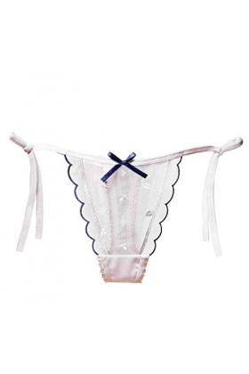 UOWEG Sexy Femmes sous-vêtements Culottes Thong Thong Dames en Dentelle Lingerie Antigel White, One Size 