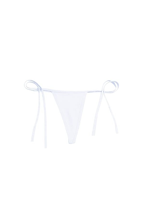 Dorjuli String sexy en dentelle pour femme - String sexy - Taille large - Lingerie classique - Push Up - En coton - String se