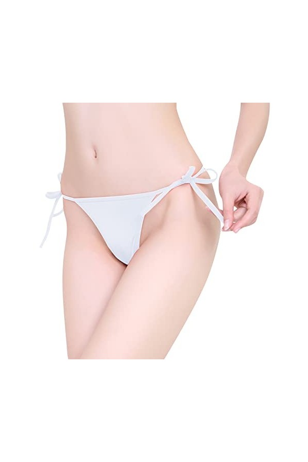 Dorjuli String sexy en dentelle pour femme - String sexy - Taille large - Lingerie classique - Push Up - En coton - String se