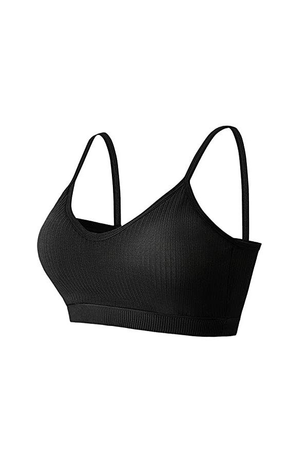 Sport Strap Beauty Femmes Soutien-Gorge Sexy sous-vêtements Dos Breast Menstruelle Abondant Lavable Lot Black, M 