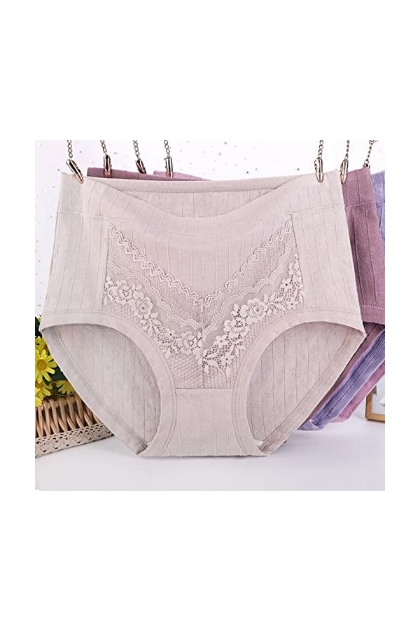 Slips Femme Taille Haute String en Pur Coton et Soie Culottes Elasticité Pantalons Triangle Stretch Soiree de Absorbante Mens