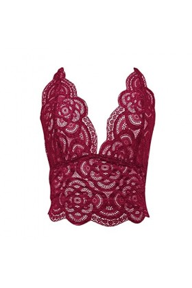 Brassière Femme Sexy Soutien-Gorge en Dentelle à Motif de Fleurs pour Un Look Séduisant et Sensuel