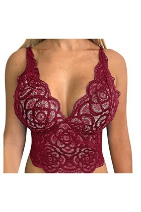 Brassière Femme Sexy Soutien-Gorge en Dentelle à Motif de Fleurs pour Un Look Séduisant et Sensuel